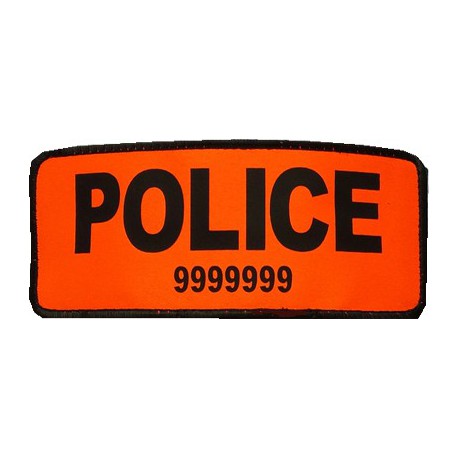 Brassard Police Reglable avec support velcro numéro RIO - AMG Pro